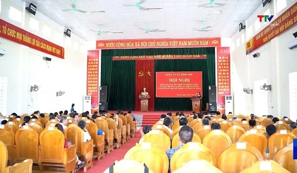 Đảng ủy xã Tống Sơn tổ chức hội nghị triển khai các quy định, hướng dẫn nghiệp vụ công tác Đảng