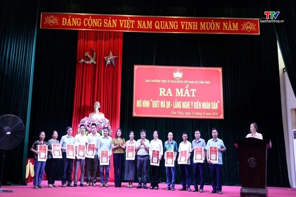 Xã Cẩm Thủy ra mắt mô hình “Quét mã QR - Lắng nghe ý kiến Nhân dân”