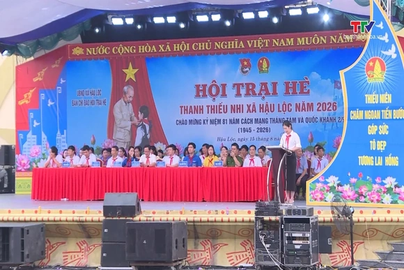 Xã Hậu Lộc khai mạc Hội trại hè Thanh thiếu nhi năm 2026