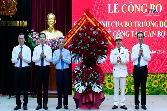 Công bố Quyết định bổ nhiệm Giám đốc Công an tỉnh Thanh Hóa