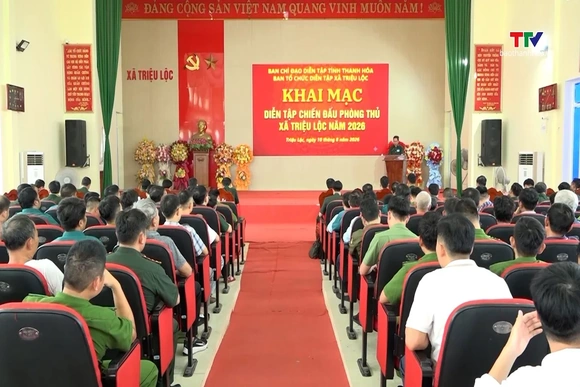 Khai mạc Diễn tập chiến đấu phòng thủ xã Triệu Lộc