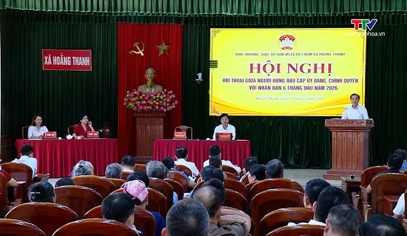 Xã Hoằng Thanh lần đầu tiên tổ chức đối thoại giữa người đứng đầu với Nhân dân