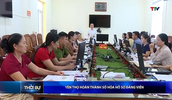 Xã Yên Thọ hoàn thành số hoá hồ sơ đảng viên