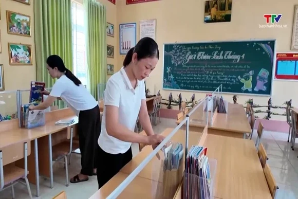 Xã Thiệu Hóa giảm 12 đầu mối trường học