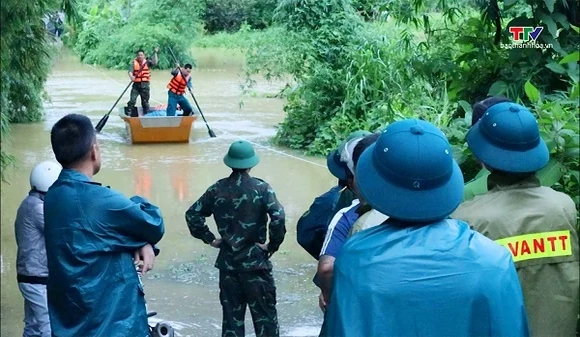 Công an Thanh Hóa tăng cường lực lượng ứng phó với mưa lũ