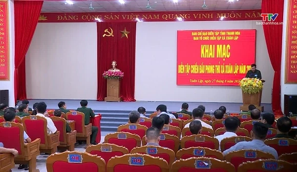 Xã Xuân Lập khai mạc diễn tập chiến đấu phòng thủ năm 2026