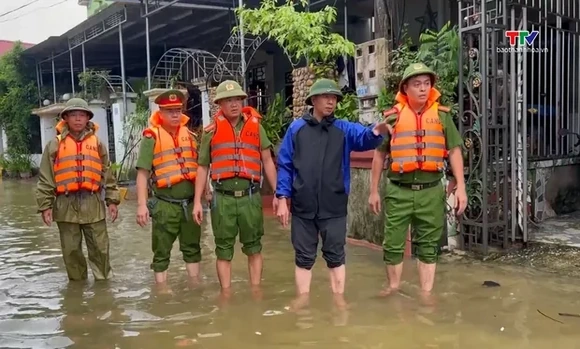 Công an Thanh Hóa chủ động ứng phó khắc phục hậu quả mưa lũ