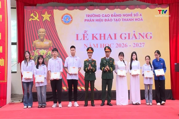 Trường Cao đẳng Nghề số 4 Bộ Quốc phòng - Phân hiệu Đào tạo Thanh Hóa khai giảng năm học 2026 - 2027