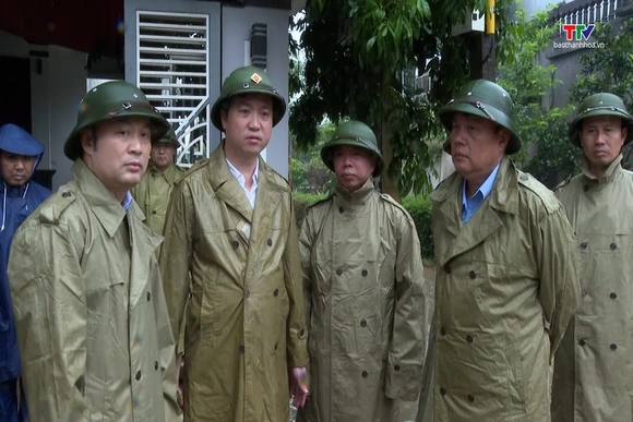 Phó chủ tịch UBND tỉnh Cao Văn Cường kiểm tra ứng phó mưa lũ tại các xã khu vực miền núi