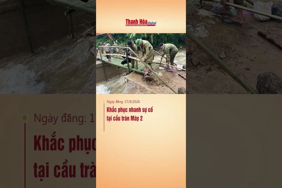 Khắc phục nhanh sự cố tại cầu tràn Máy 2