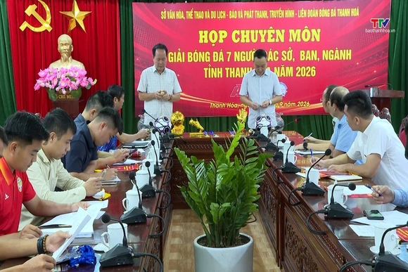 Bốc thăm Giải bóng đá 7 người các sở, ban, ngành tỉnh Thanh Hóa năm 2026
