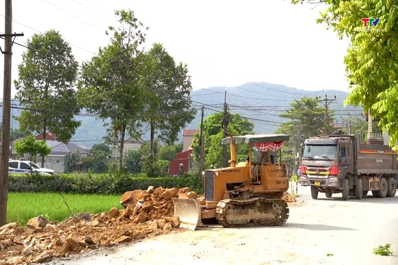 Xã Tống Sơn tập trung đẩy nhanh tiến độ giải phóng mặt bằng các công trình, dự án