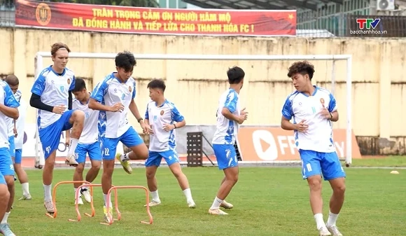 CLB Thanh Hóa sẵn sàng cho cuộc tiếp đón Becamex thành phố Hồ Chí Minh tại vòng 1 Cup Quốc gia