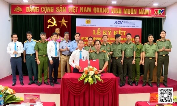 Ký Quy chế phối hợp bảo đảm an ninh, an toàn Cảng hàng không Thọ Xuân