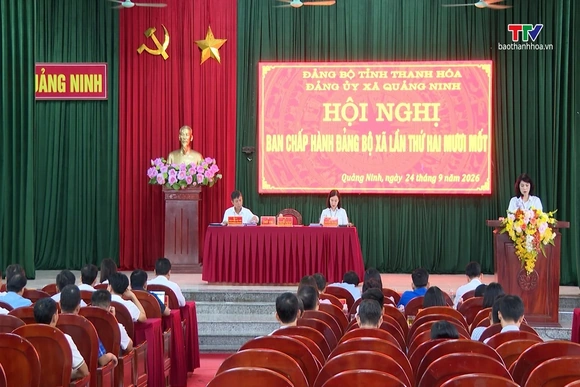 Đảng ủy xã Quảng Ninh đề ra 4 nhóm nhiệm vụ, giải pháp trọng tâm 3 tháng cuối năm 2026