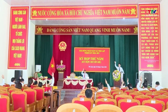 Hội đồng Nhân dân xã Thọ Lập tổ chức kỳ họp thứ 5 - kỳ họp chuyên đề quyết định một số nội dung thuộc thẩm quyền