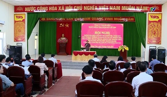 Thông qua dự thảo báo cáo kiểm tra, giám sát công tác cán bộ của các xã