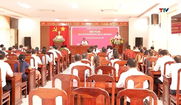Ban Chấp hành Đảng bộ xã Hà Trung triển khai nhiệm vụ 3 tháng cuối năm 2026