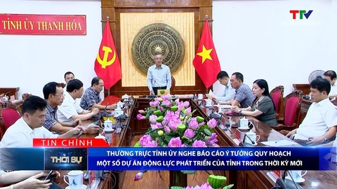 Bản tin Thời sự tối 21/9/2026:&nbsp;Thường trực Tỉnh ủy nghe báo cáo ý tưởng quy hoạch, một số dự án động lực phát triển của tỉnh trong thời kỳ mới